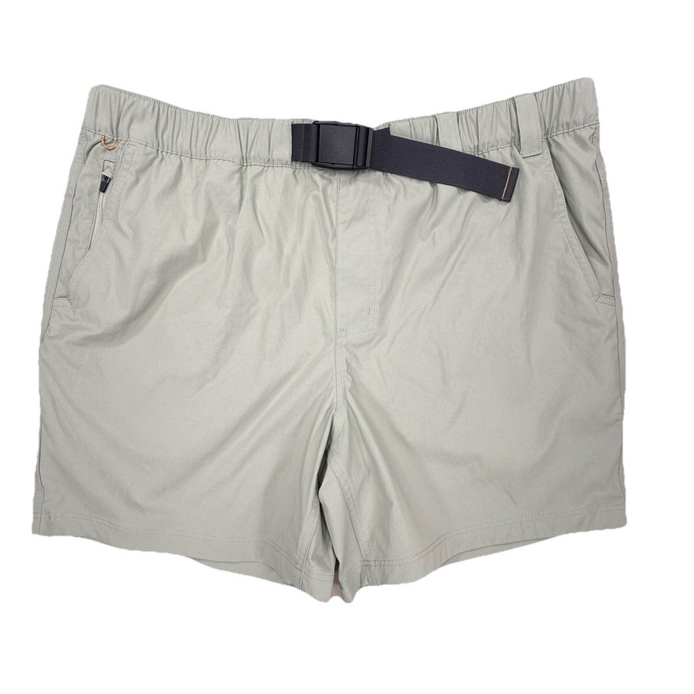 Ascend Shorts Men's XL Green Pockets Hiking Outdoor Belted Fishing Stretch